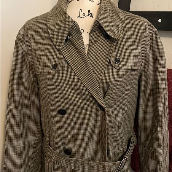 Dries Van Noten Plaid Button Closure Belt Pockets Jacket Luxury - Picture 2 of 15